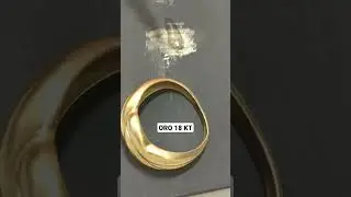 Anillo de ORO 18 KT ✨ reacci&oacute;n con qu&iacute;micos para determinar kilataje. No estaba kintado 👀