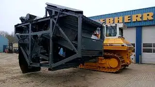 Liebherr RL52 with attached Dynapad padding machine