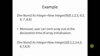 VB.NET Tutorials - Concept of Array (Theory with an example)