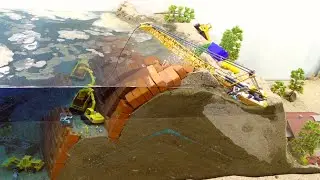 Dam Breach Experiment Movie - Construction Site Flood And Destruction