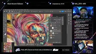 Creating Live Art with ColorfulCarl | Cosmic Abstract Portrait Featuring Derek