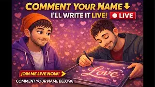 Live Name Art ✨ Writing Subscribers’ Names Creatively