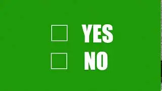 Yes or NO Green screen HD free Download