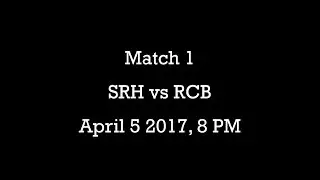 IPL 2017 Schedule Time Table