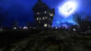 3DRT dark forest mansion animation