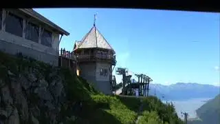 Aerial Tram ride Alyeska ski resort Girdwood, Alaska-Summer time.