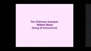 The Chimney Sweeper &ndash; William Blake | Songs of Innocence | (GCE A/L English-Srilanka)