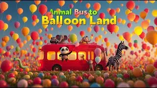 Animal Bus to Balloon Land | Fun Animal Adventure Nursery Rhyme for Kids | Balloon Adventure Song