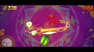 Jeu Video 🎮 Fruits Ninja &eacute;v&egrave;nement Diwali le Score 660