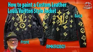How to Paint Custom Leather Louis Vuitton Style Jacket #94