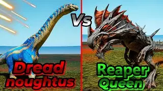 Dreadnoughtus Vs Reaper Queen | Ark Survival Ascended | Ark Mods | Ark Battles | Gmaeplay | no Ai