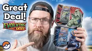 V Strikers Tins have TWO booster packs of Evolving Skies!