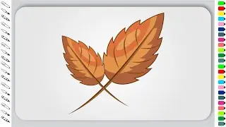 Leaf Drawing with CorelDraw | Flat Vector Style | Drawing | CorelDraw Tutorial