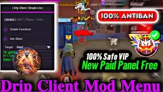 DRIP CLIENT MOD MENU | OB52 UPDATE NEW ANTIBAN FF MOD CS  | BR RANK 100 % SAFE INDIA SERVER  |