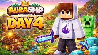 AuraSMP LIVE 🔴 | Day 4 Of MY BRAND NEW Server!