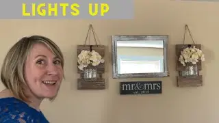 Rustic Wall Sconces   Mason Jars Sconce, Rustic Home D&eacute;cor Review