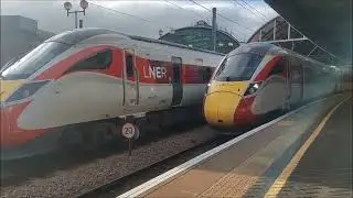 Trains at Newcastle Central Station on Saturday 27th January 2024
