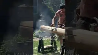 DIY- Milling lumber with a handmade Saw Mill to use for a new deck. #milling #diyfarmdaddy #farmlife