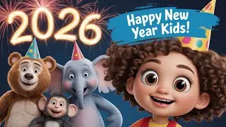 🎆 Happy New Year 2026 🎉 | New Year Nursery Rhyme for Kids | Cute Cartoon Song
