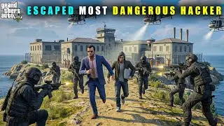 GTA 5 : MICHAEL ESCAPED INTELLIGENT HACKER FROM PRISON ISLAND || BB GAMING