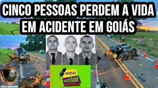 Cinco pessoas, entre elas, três policiais perdem a vida em acidente no estado de Goiás