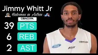 Jimmy Whitt Jr Halcones Obreg&oacute;n 39 PTS 6 REB 2 AST  vs Astros de Jalisco 2023