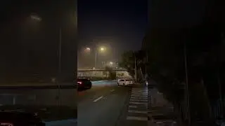 Beijing highway in smog at night / Шоссе в смог ночью в Пекине #beijing #traffic #china #smog