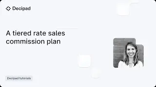 A tiered rate sales commission plan on Decipad