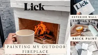 Trying out the Lick Exterior wall & Brick paint | Painting my outdoor fireplace | Unboxing &  review