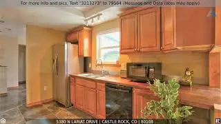 Priced at $1,597,000 - 5380 N Lariat Drive, Castle Rock, CO 80108
