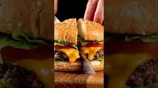 Insanely Satisfying Burger Cutting ASMR | Juicy Layers, Crunchy Sounds & Mouthwatering 4K Experience