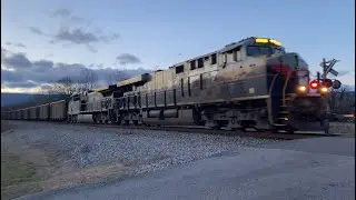 Central of Georgia Railway Heritage Unit (#8101) Leads Loaded Coal Train