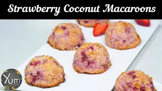Strawberry Coconut Macaroons