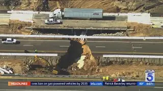 Caltrans works to repair 10 Freeway in Riverside Co. after flash flood