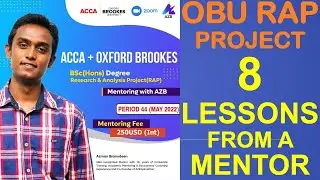8 OBU RAP LESSONS from Mentoring Experience | ACCA BSc from OBU | BSc (Hons) Applied Accounting ACCA
