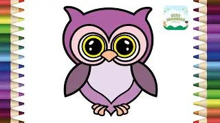 How To Draw A Cute Owl Step By Step Easy | Owl Drawing