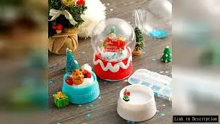 DIY Snow Globe Kit Clear Plastic Christmas Ornaments Lightweight White Display Containers Home Decor