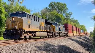 [4K] CSX Q009 Westbound Intermodal at Centerport (8/31/20)