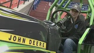 Father, daughter from Nebraska both competing in tractor pulls at Freedom Hall this week