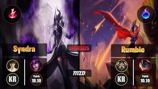 Faker SYNDRA (Mid) [Electrocute] VS RUMBLE - Challenger KR Patch 10.10