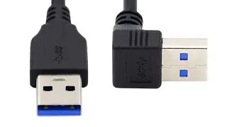 Product Preview: 90 Deg Up Right Angled USB 3.0 Type-A Male to Type-A Male Hard Drive Adapter Cable