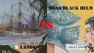 Charlotte Legacy League. GW Lands vs Mono Black Helm. Legacy Magic the Gathering. #mtg #mtglegacy