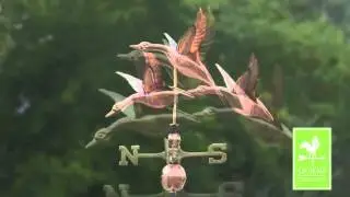 Good Directions 657P 28 3 Geese in Flight Weathervane   Polished Copper