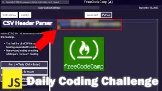 JavaScript Daily Code Challenge 9/28/25 - FreeCodeCamp