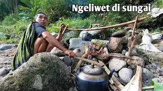 NGELIWET | Masak nasi liwet disungai pagi hari