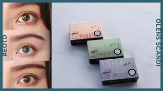 Olens Scandi 3 COLOURS REVIEW 👀✨ | Contact Lens | June #EOTD | HIKOCO