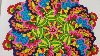 Mandala Coloring| Mandala| Flower Mandala| Doodling| Positivity| Stress relief| Upbeat Music|