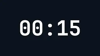 15 Seconds Countdown Timer | Gentle Alarm & Visual Effect | Short Practical Timer for Reminders