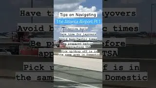 Tips On Navigating the Atlanta Airport Pt 1 | #shorts