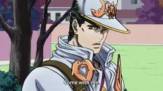 Josuke and Jotaro go hunting dub vs sub